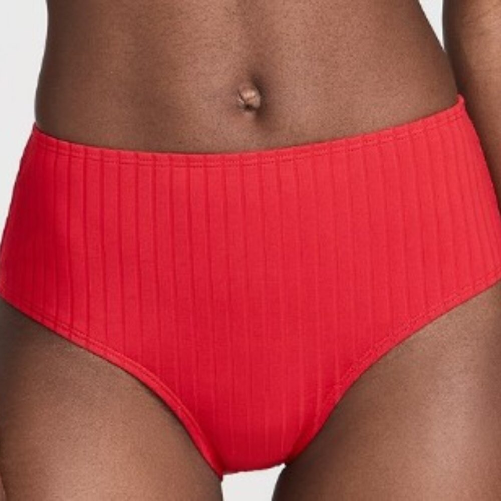 Solid & Striped‎ Lipstick Red Lilo Bikini Bottoms SZ L - NWT